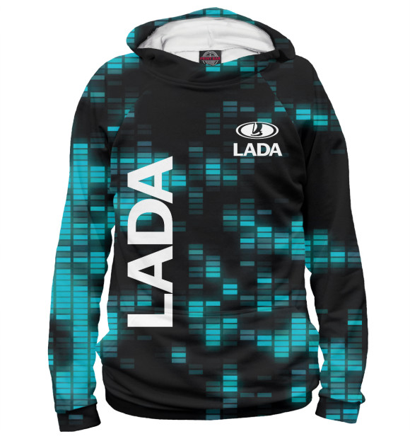 Женское худи с изображением LADA цвета Белый