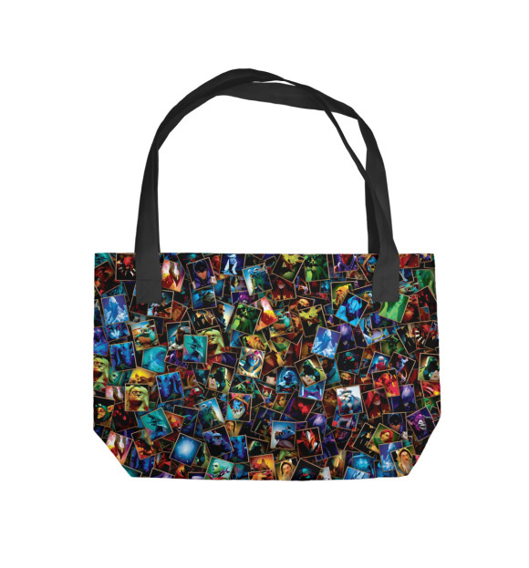 Пляжная сумка с изображением Герои DOTA2 цвета 