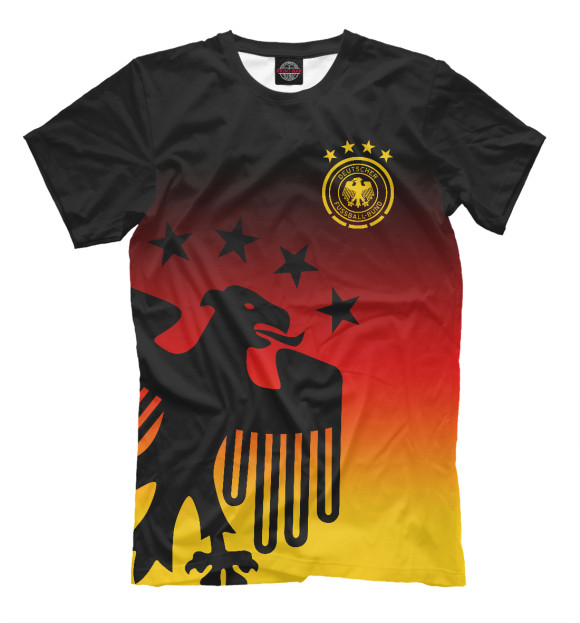 Мужская футболка с изображением Германия цвета Черный