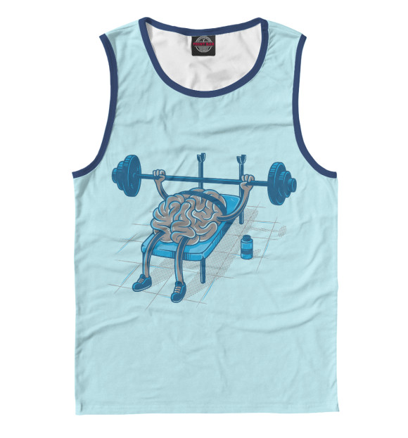 Майка для мальчика с изображением Тренировка мозга цвета Белый