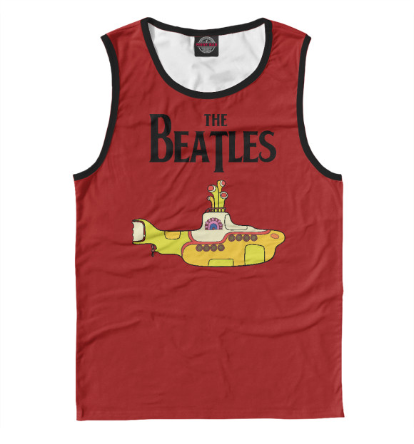 Мужская майка с притом The Beatles цвета Белый Мужская майка с изображением The Beatles цвета Белый