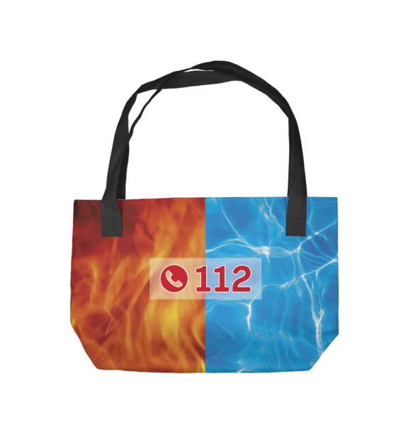 Пляжная сумка с изображением Спасатель - МЧС России цвета 