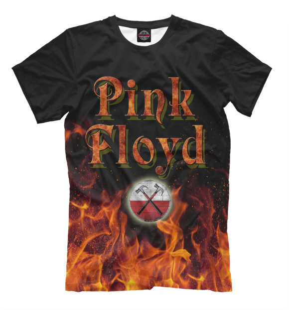 Мужская футболка с изображением Pink Floyd цвета Белый