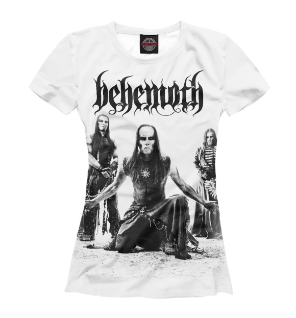 Женская футболка с изображением Behemoth цвета Белый