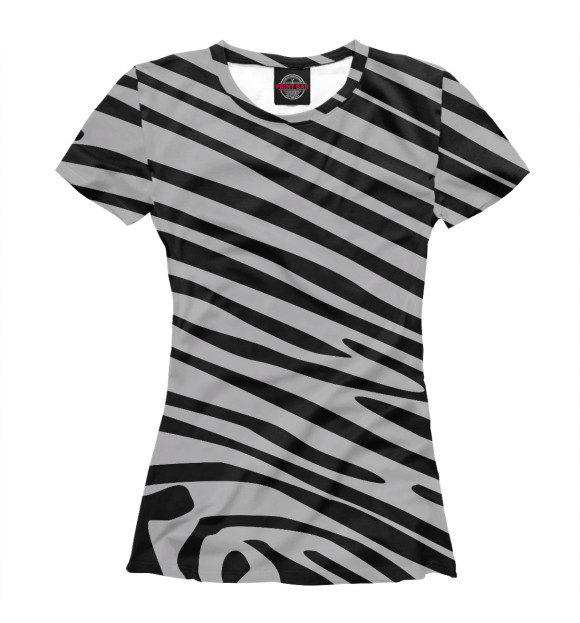 Футболка для девочек с изображением Зебра цвета Белый