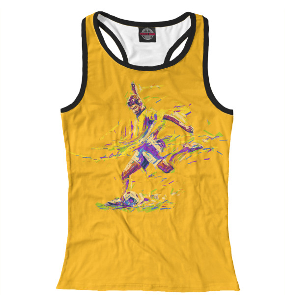 Женская майка-борцовка с изображением Динамичный удар цвета Белый