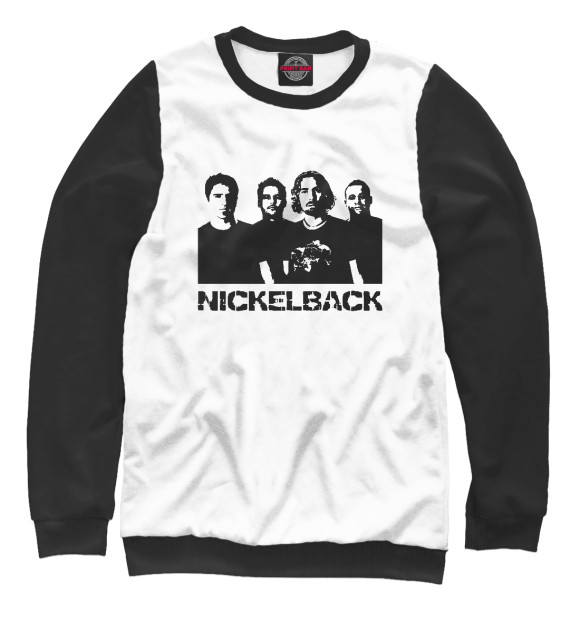 Свитшот для мальчиков с изображением Nickelback цвета Белый