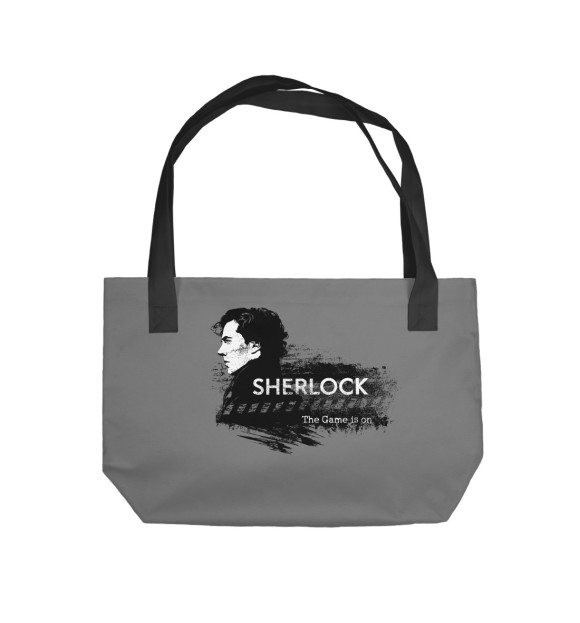 Пляжная сумка с изображением Sherlock цвета 