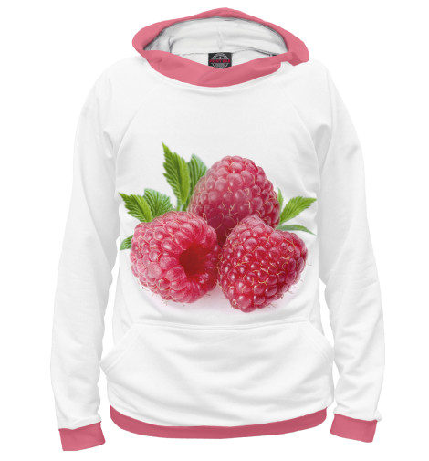 

Худи Print Bar, Белый, Ягода-малина