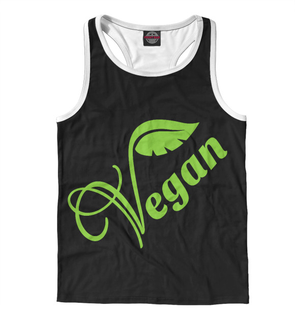 Мужская майка-борцовка с изображением Leaflet цвета Белый