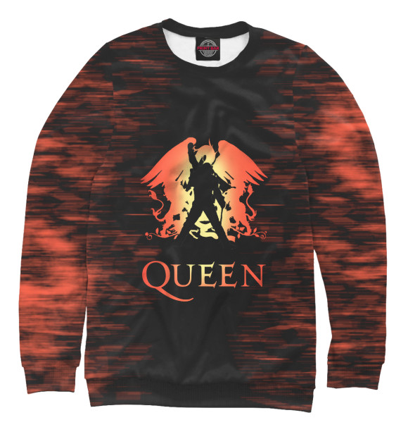 Женский свитшот с изображением Queen цвета Белый