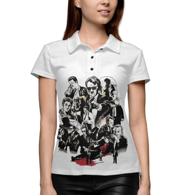 Женское поло с изображением Бешеные Псы цвета Белый