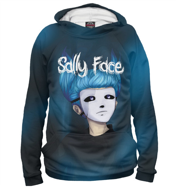 Женское худи с изображением Sally Face цвета Белый