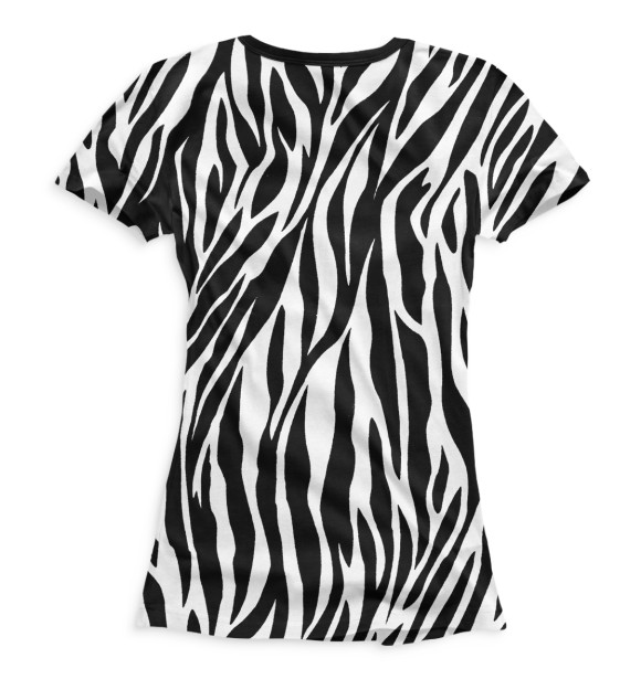 Женская футболка с изображением Зебра цвета Белый