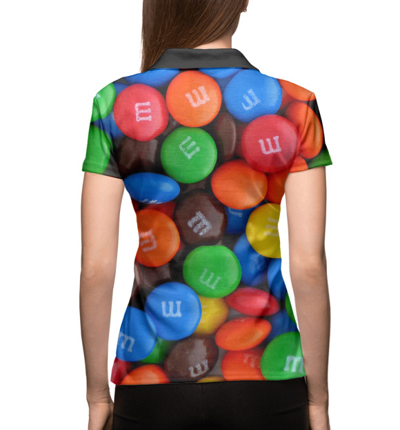 Женское поло с изображением M&M'S цвета Белый