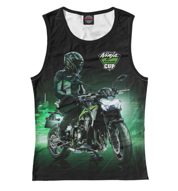 Майка для девочки с изображением Kawasaki ninja cup цвета Белый