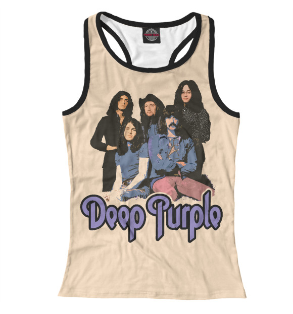 Женская майка-борцовка с изображением Deep Purple цвета Белый