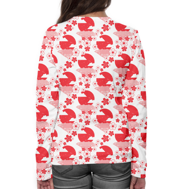 Женский свитшот с изображением Япония цвета Белый