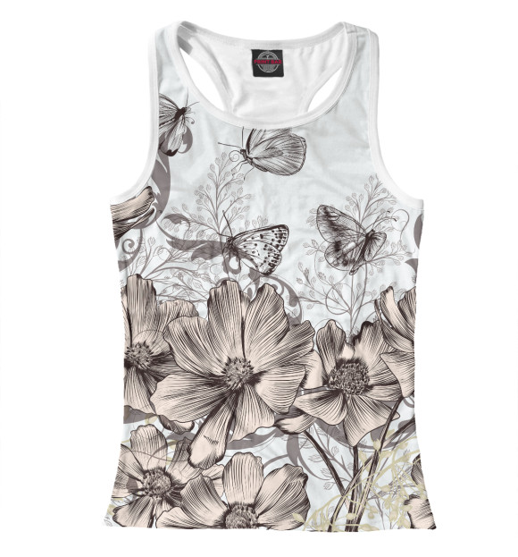 Женская майка-борцовка с изображением Эйфория цвета Белый