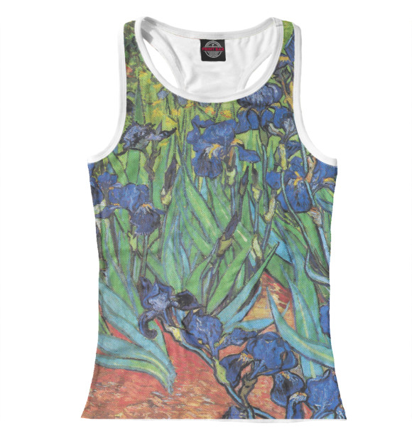 Женская майка-борцовка с изображением Винсент Ван Гог цвета Белый