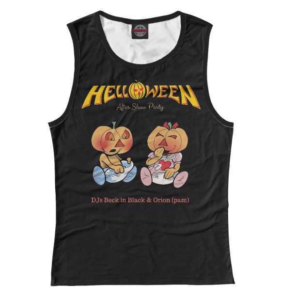 Майка для девочки с изображением Helloween цвета Белый