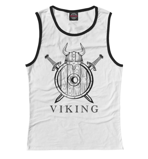 Майка для девочки с изображением Viking цвета Белый