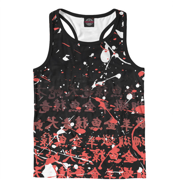 Мужская майка-борцовка с изображением Ahegao цвета Белый