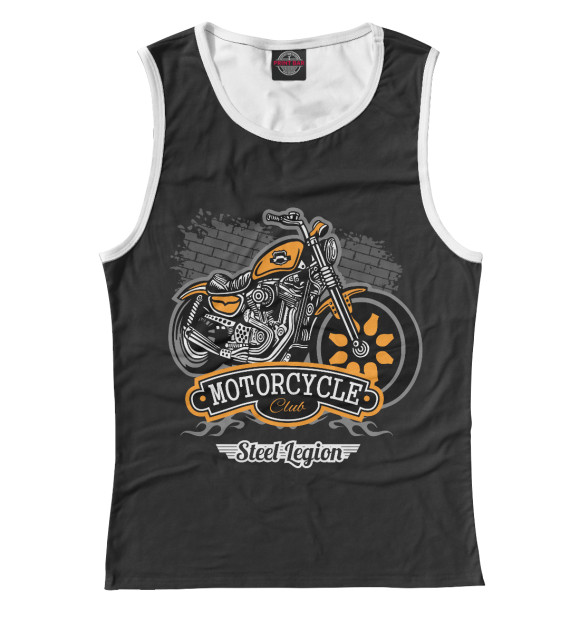 Майка для девочки с изображением Мотоцикл цвета Белый