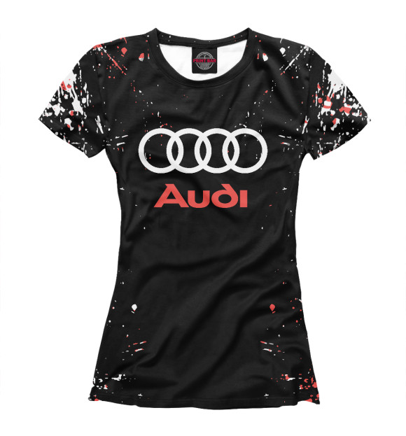 Футболка для девочек с изображением Audi цвета Белый