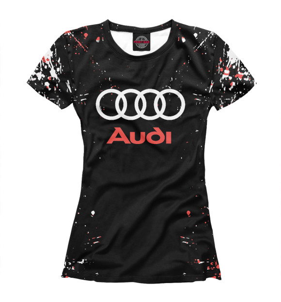 Женская футболка с изображением Audi цвета Белый