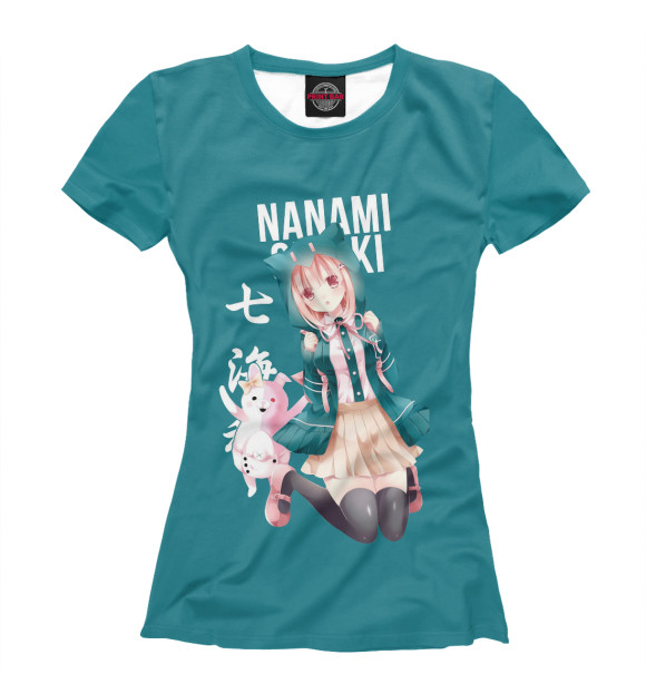 Футболка для девочек с изображением Чиаки Нанами-Danganronpa 2 цвета Белый