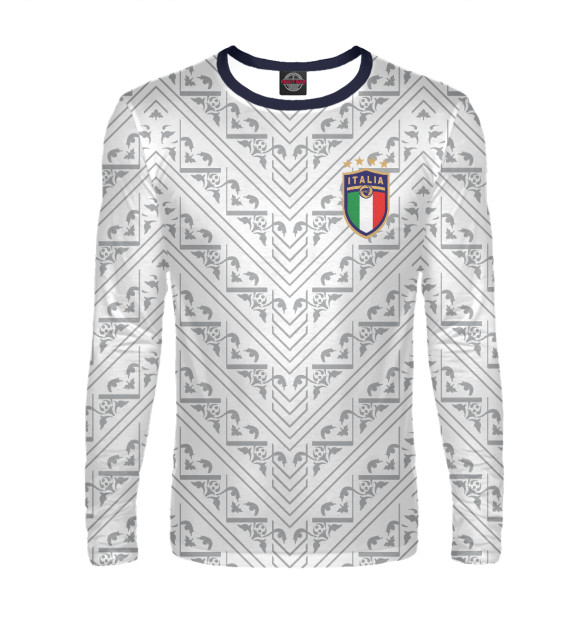 Мужской лонгслив с изображением Италия форма 2020 цвета Белый