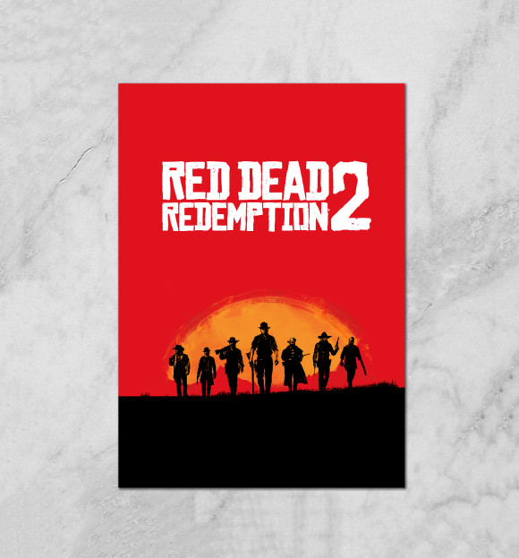 Плакат с изображением Red Dead Redemption 2 цвета Белый