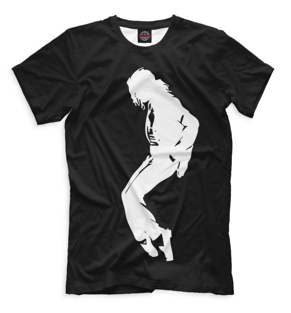 Мужская футболка с притом Michael Jackson цвета Черный Мужская футболка с изображением Michael Jackson цвета Черный