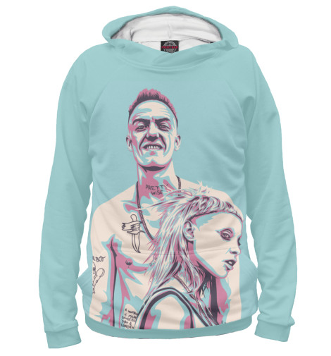 

Худи Print Bar, Белый, Die Antwoord: Ninja and Yolandi (Blue)