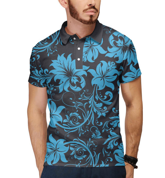 Мужское поло с притом Узорная цвета Белый Мужское поло с изображением Узорная цвета Белый