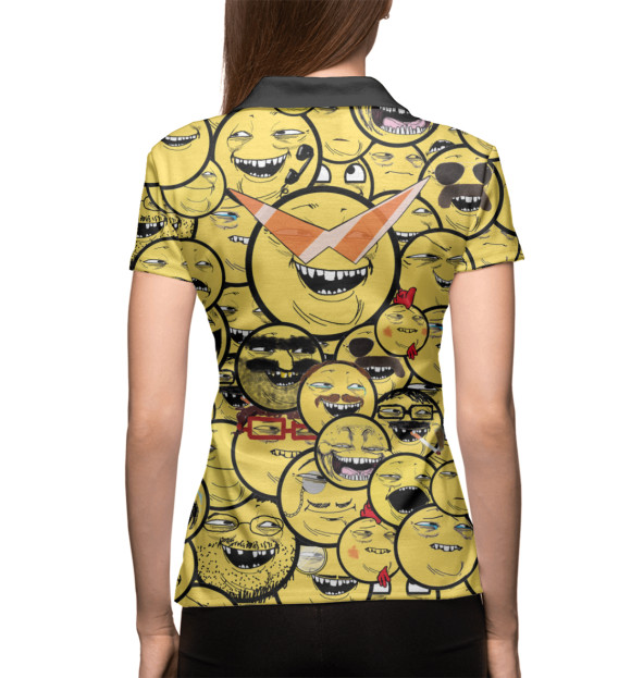 Женское поло с изображением Колобки цвета Белый