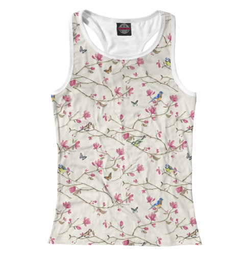 

Майки борцовки Print Bar, Белый, Spring Birds
