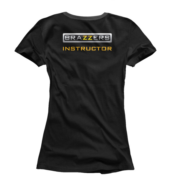 Женская футболка с изображением Инструктор Brazzers цвета Белый