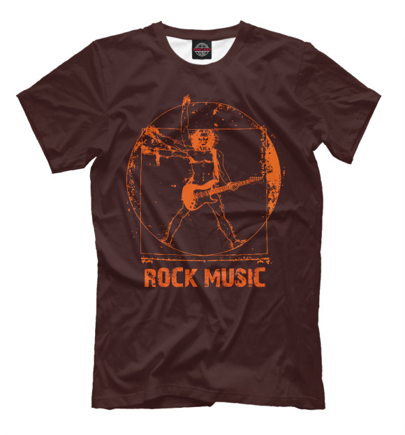 Футболка для мальчиков с изображением Rock Music цвета Темно-красный