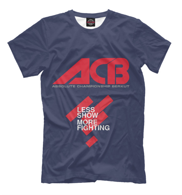 Мужская футболка с изображением ACB цвета Серый