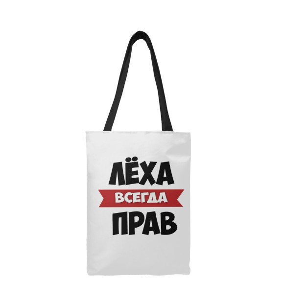Сумка-шоппер с изображением Леха всегда прав цвета 