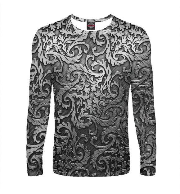 Мужской лонгслив с изображением Серебро цвета Белый