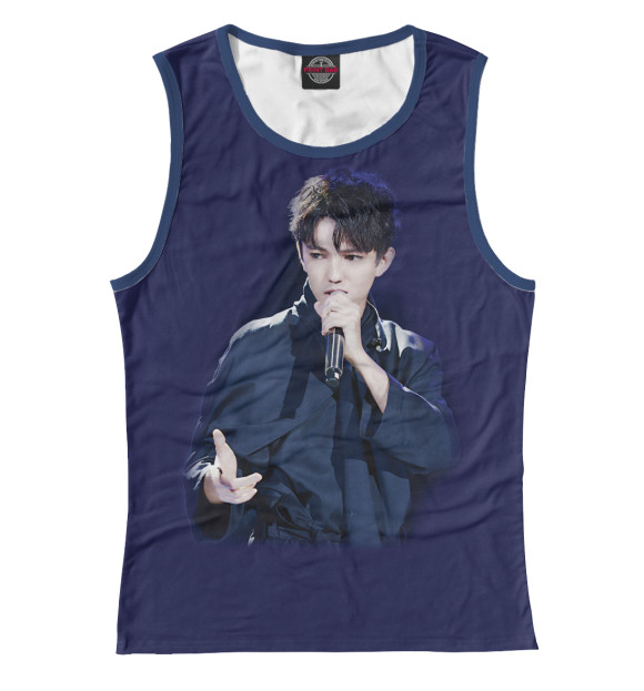 Майка для девочки с изображением Dimash kudaibergen цвета Белый