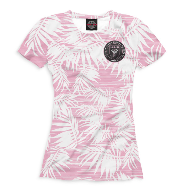 Женская футболка с изображением Inter Miami цвета Белый