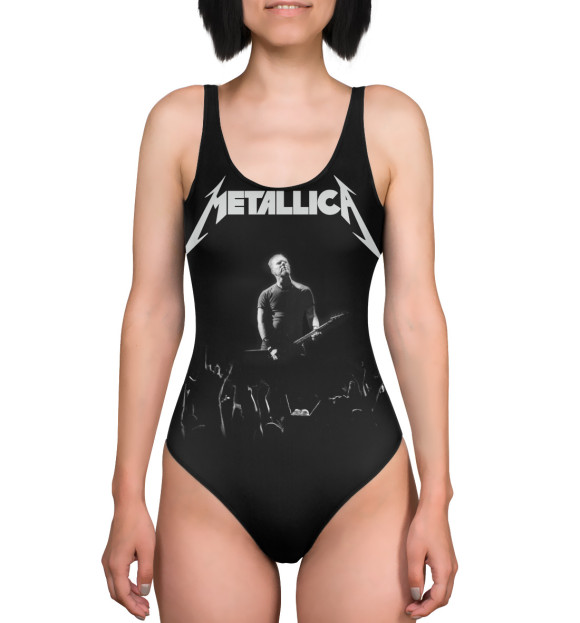 Купальник-боди с изображением Metallica цвета 