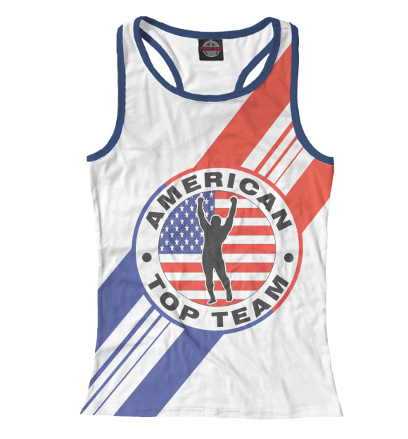 Женская майка-борцовка с изображением American Top Team цвета Белый