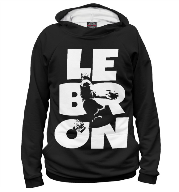 Мужское худи с изображением Lebron James цвета Белый