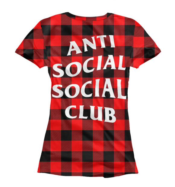 Футболка для девочек с изображением ANTI SOCIAL SOCIAL CLUB цвета Белый