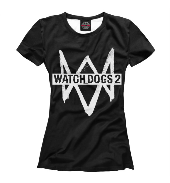 Женская футболка с изображением Watch Dogs 2 цвета Белый